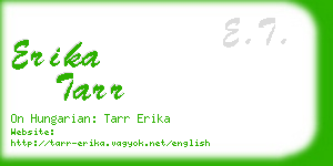 erika tarr business card